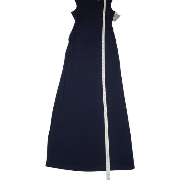 Athleta Women’s Navy Blue Ribbed Henley Maxi Dress Size XXSP Sporty Athleisure - Picture 7 of 11